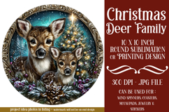 Christmas Wind Spinner, Christmas Deer Family Round, r3 Product Image 1