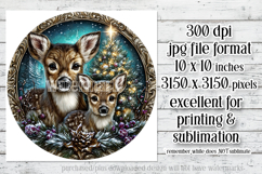 Christmas Wind Spinner, Christmas Deer Family Round, r3 Product Image 2
