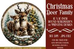 Christmas Wind Spinner, Christmas Deer Family Round, r4 Product Image 1