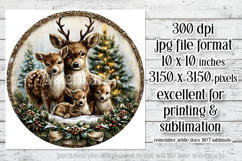 Christmas Wind Spinner, Christmas Deer Family Round, r4 Product Image 2