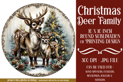 Christmas Wind Spinner, Christmas Deer Family Round, r5 Product Image 1