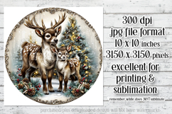 Christmas Wind Spinner, Christmas Deer Family Round, r5 Product Image 2