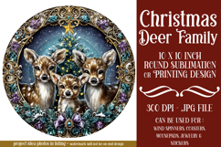 Christmas Wind Spinner, Christmas Deer Family Round, r6 Product Image 1