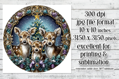 Christmas Wind Spinner, Christmas Deer Family Round, r6 Product Image 2