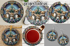 Christmas Wind Spinner, Christmas Deer Family Round, r6 Product Image 3