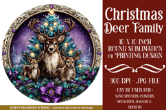 Christmas Wind Spinner, Christmas Deer Family Round, r8 Product Image 1