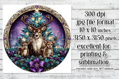 Christmas Wind Spinner, Christmas Deer Family Round, r8 Product Image 2