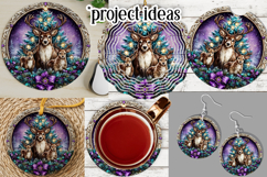 Christmas Wind Spinner, Christmas Deer Family Round, r8 Product Image 3