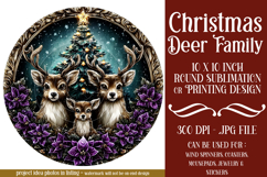 Christmas Wind Spinner, Christmas Deer Family Round, r9 Product Image 1