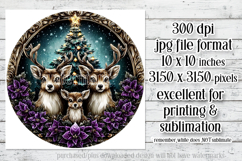 Christmas Wind Spinner, Christmas Deer Family Round, r9 Product Image 2