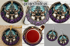 Christmas Wind Spinner, Christmas Deer Family Round, r9 Product Image 3