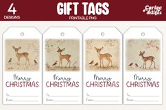 christmas deer gift tags