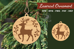 Christmas Deer Lasercut Ornament Product Image 1