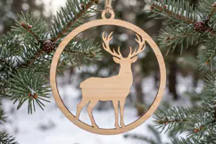 Christmas Deer Ornament SVG File Product Image 2