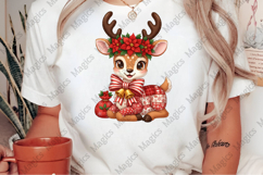 Christmas Deer Patchwork PNG Product Image 2