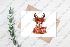 Christmas Deer Patchwork PNG Product Image 3