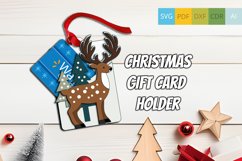 Christmas Deer Rudolph Stag Holiday Gift Card Money Holder SVG Laser