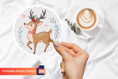 Christmas Deer Sticker, Festive Animal Sticker Product Image 1