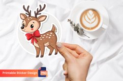 Christmas Deer Sticker, Festive Animal Sticker Product Image 1