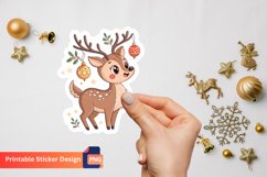 Christmas Deer Sticker , Winter Deer Sticker, Christmas Art Product Image 1