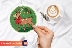 Christmas Deer Sticker, Christmas Deer Decoration Sticker Product Image 1