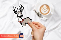 Christmas Deer Sticker, Christmas Animal Sticker Product Image 1