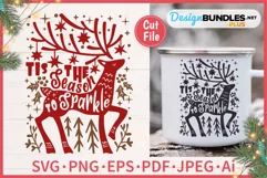 Christmas Deer SVG For Camping Mug