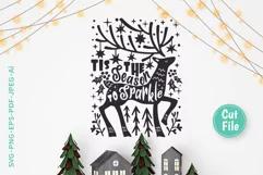 Christmas Deer SVG For Wall Decal