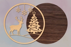 Christmas Deer &amp; Tree SVG Product Image 2