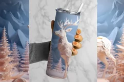 Christmas Deer Tumbler Wrap, 20 oz tumbler wrap, Christmas Deer Tumbler Wrap, Christmas Tree Png