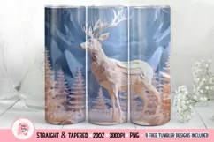 Christmas Deer Tumbler Wrap, 20 oz tumbler wrap, Christmas Deer Tumbler Wrap, Christmas Tree Png