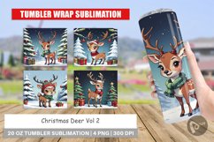 Tumbler Wrap Cartoon Christmas Deer Product Image 1