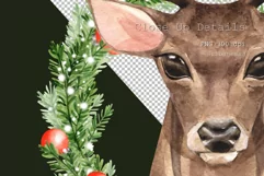 Watercolor deer | Christmas PNG Sublimation design Product Image 2