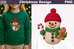 Snowman Crochet Clipart | Snowman Knitted Sublimation Product Image 1