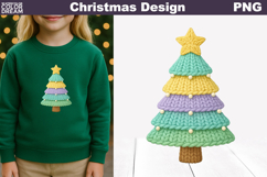 Christmas Tree Crochet Clipart | Christmas Tree Knitted Product Image 1