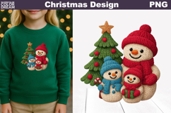 Snowman Crochet Clipart | Snowman Knitted Sublimation Product Image 1