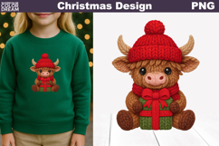 Christmas Crochet Clipart | Christmas Knitted Sublimation Product Image 3