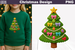 Christmas Tree Crochet Clipart | Christmas Tree Knitted Product Image 1