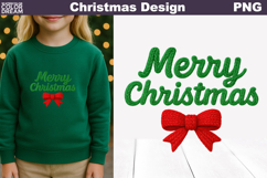 Merry Christmas Crochet Clipart | Lettering Knitted Product Image 1