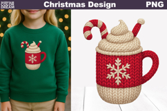 Christmas Cocoa Crochet Clipart | Whipped Cream Knitted Product Image 1