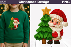 Santa Claus Crochet Clipart | Santa Knitted Sublimation Product Image 1