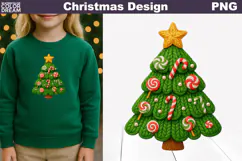 Christmas Crochet Clipart | Christmas Knitted Sublimation Product Image 3