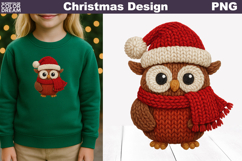 Owl Crochet Clipart | Christmas Animal Knitted Product Image 1