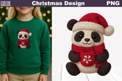 Panda Crochet Clipart | Christmas Animal Knitted Product Image 1