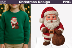 Santa Claus Crochet Clipart | Santa Knitted Sublimation Product Image 1