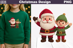 Santa Claus Crochet Clipart | Santa Knitted Sublimation Product Image 1