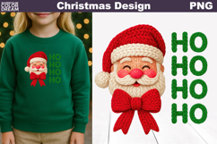 Santa Claus Crochet Clipart | Santa Knitted Sublimation Product Image 1