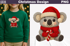 Koala Crochet Clipart | Christmas Animal Knitted Product Image 1