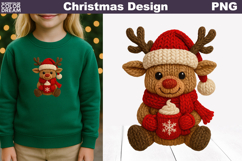 Reindeer Crochet Clipart | Christmas Animal Knitted Product Image 1