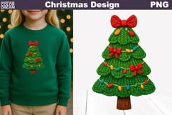 Christmas Tree Crochet Clipart | Christmas Tree Knitted Product Image 1